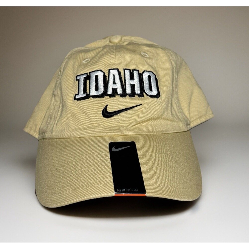 University of Idaho Vandals Nike Hat Adjustable Dad Cap Beige One Size Brand New